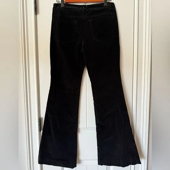 THEORY stretch cotton-velvet flared pants Size 6 - Picture 3 of 8